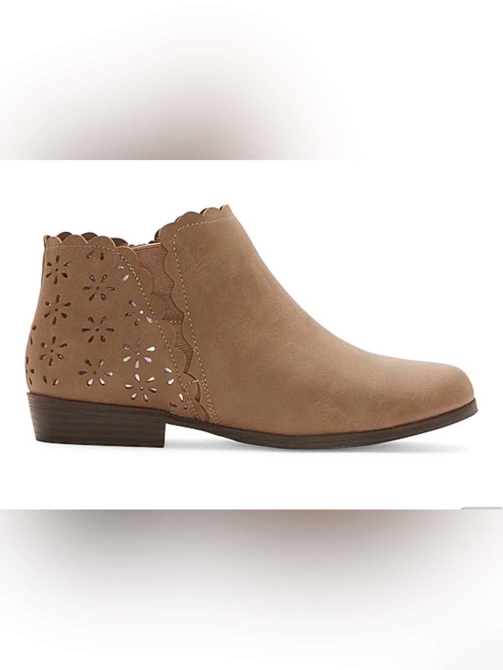 NWT Thereabouts Die Cut Side Zipper Booties size 2